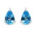 CASSI 7 Srebrne kolczyki z swiss blue topaz 1,6 ct.