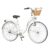 Rower miejski INDIANA Moena A3B Biały + Stylowy kosz wiklinowy VÖGEL VKS-702 WH